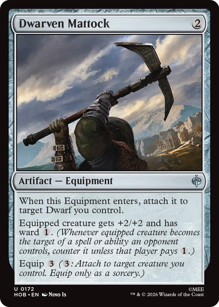 Dwarven Mattock - Uncommon Artifact — Equipment card from The Hobbit