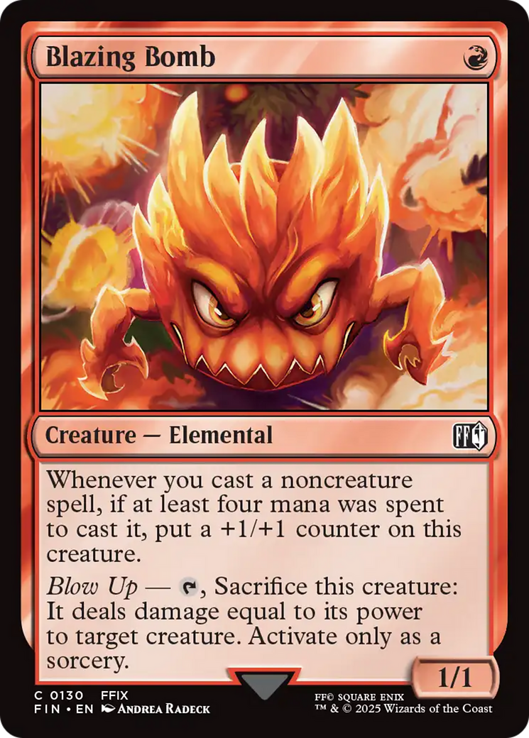 Blazing Bomb - Common Creature — Elemental card from Final Fantasy
