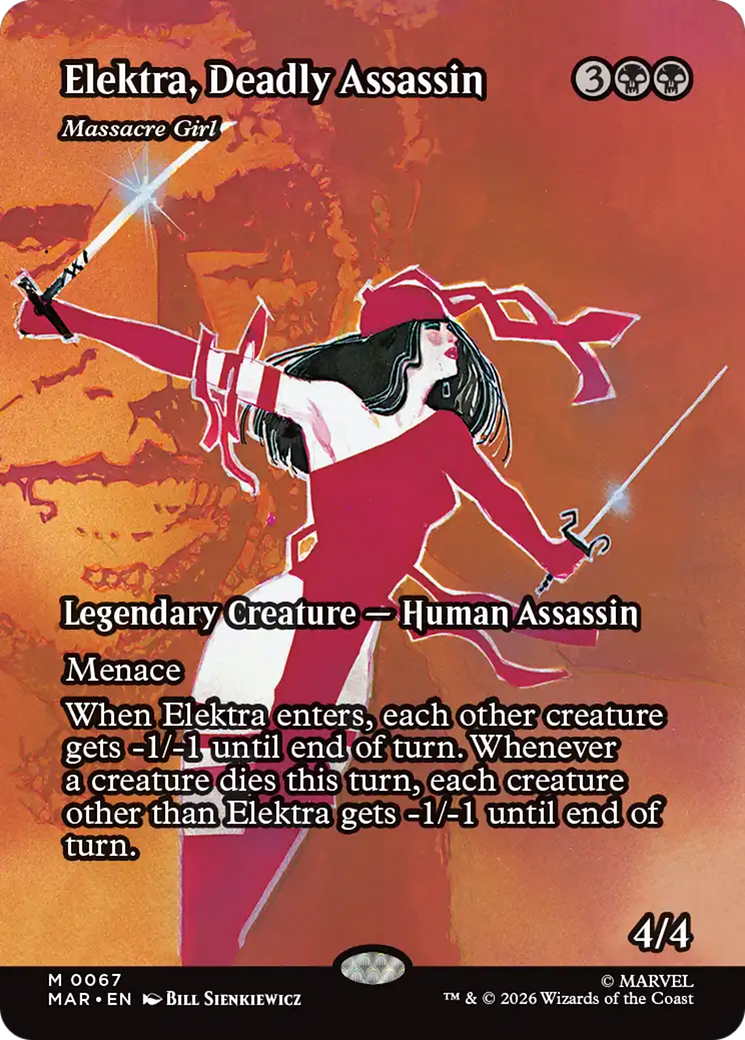 Massacre Girl - Mythic Legendary Creature — Human Assassin card from Marvel Universe