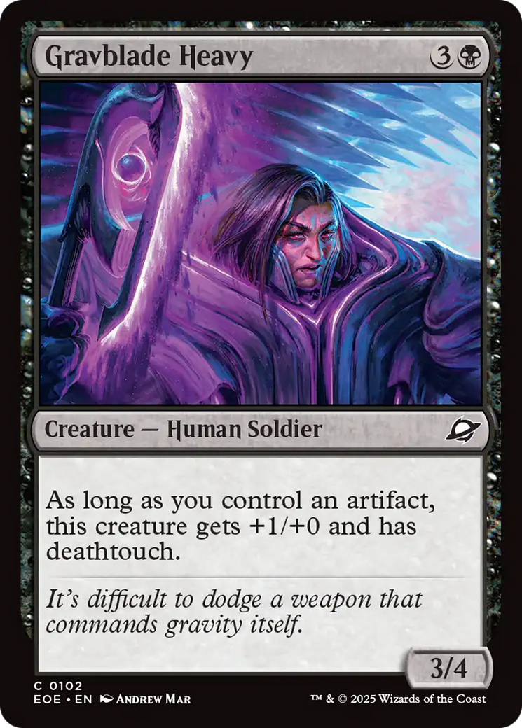 Gravblade Heavy - Common Creature — Human Soldier card from Edge of Eternities