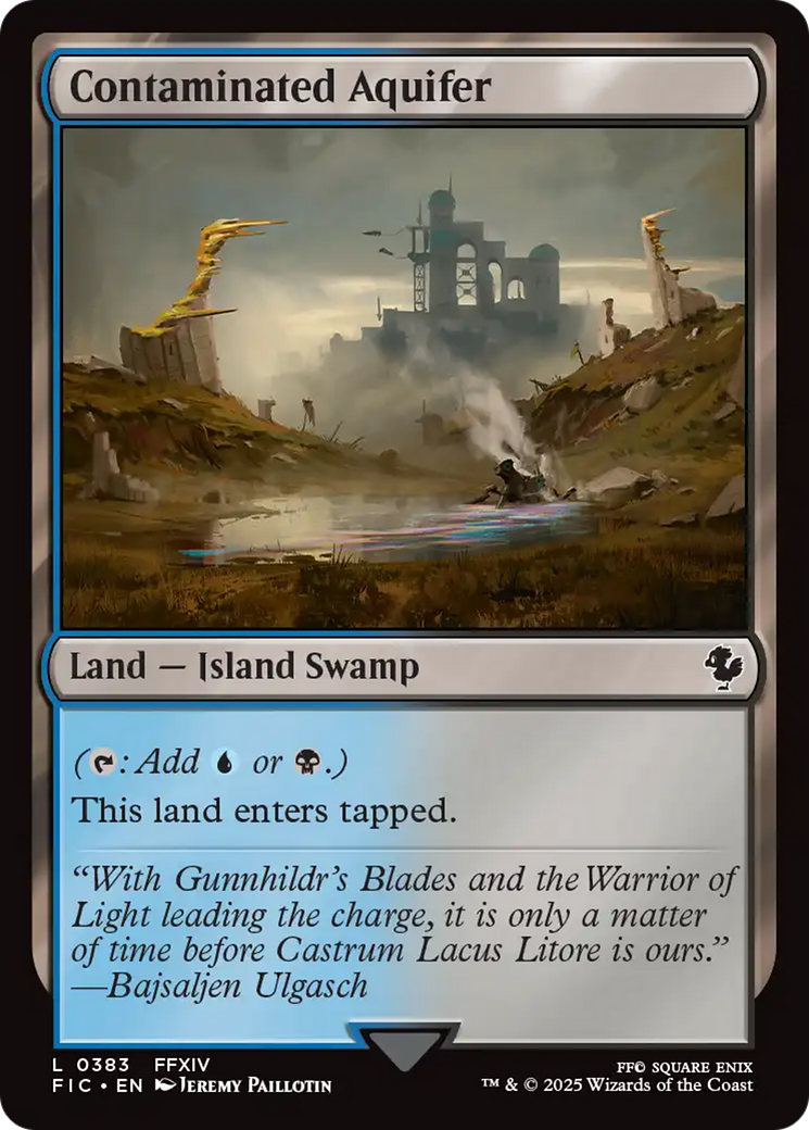 Contaminated Aquifer - Common Land — Island Swamp card from Final Fantasy Commander