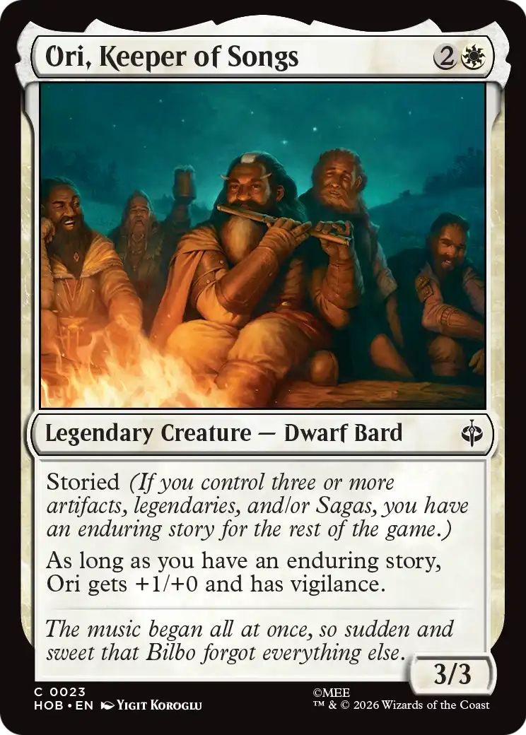 Ori, Keeper of Songs - Common Legendary Creature — Dwarf Bard card from The Hobbit