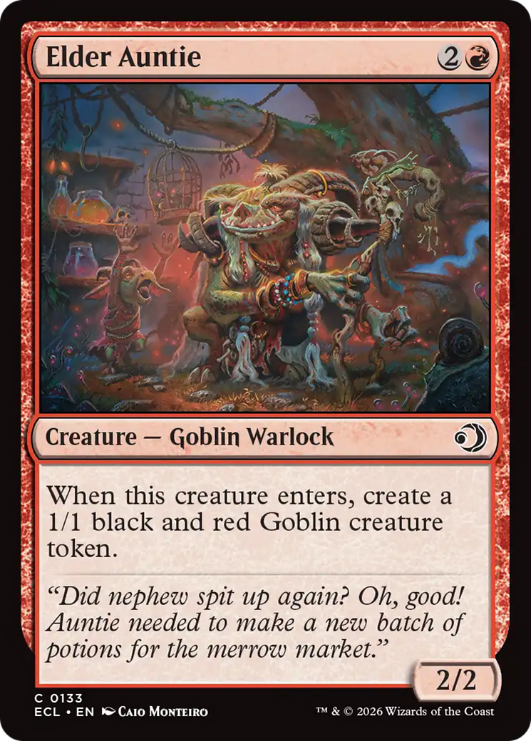 Elder Auntie - Common Creature — Goblin Warlock card from Lorwyn Eclipsed