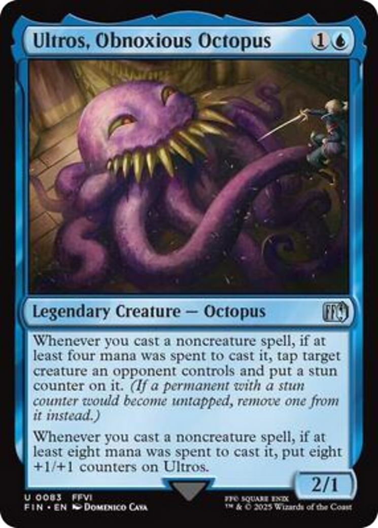 Ultros, Obnoxious Octopus - Uncommon Legendary Creature — Octopus card from Final Fantasy