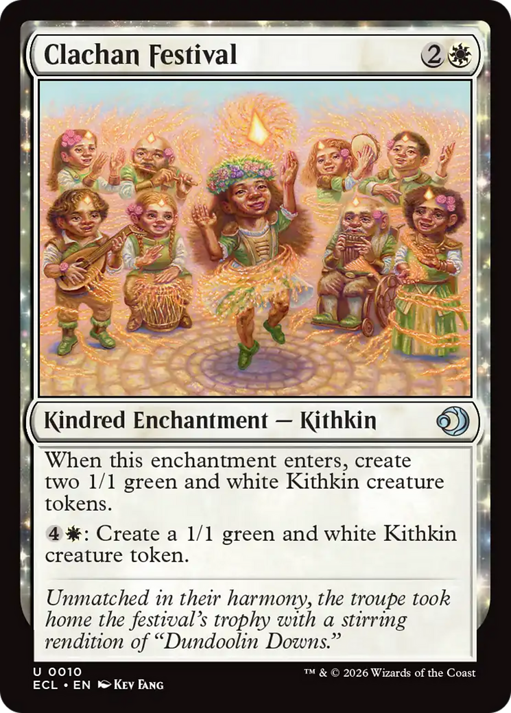 Clachan Festival - Uncommon Kindred Enchantment — Kithkin card from Lorwyn Eclipsed