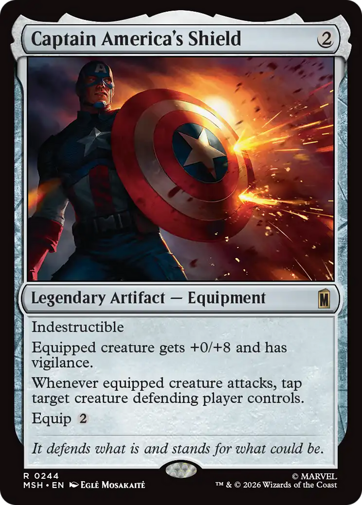 Captain America's Shield - Rare Legendary Artifact — Equipment card from Marvel Super Heroes