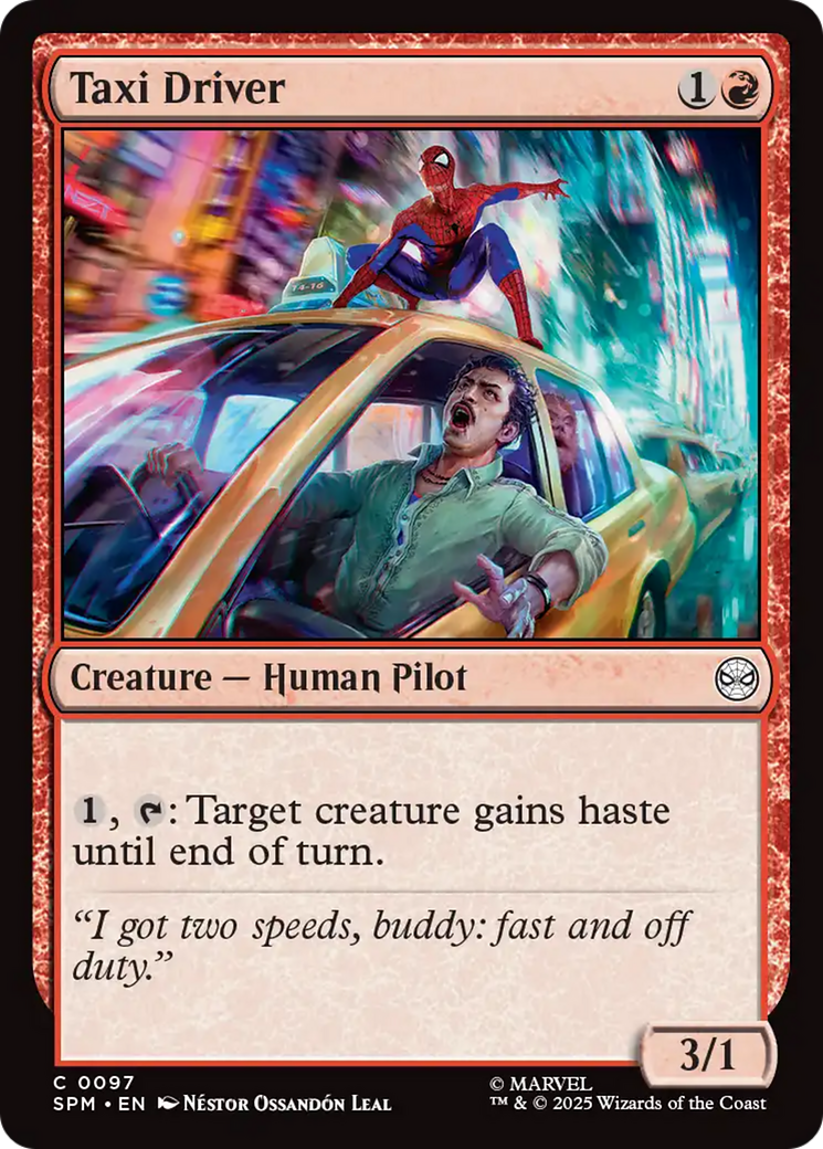 Taxi Driver - Common Creature — Human Pilot card from Marvel's Spider-Man