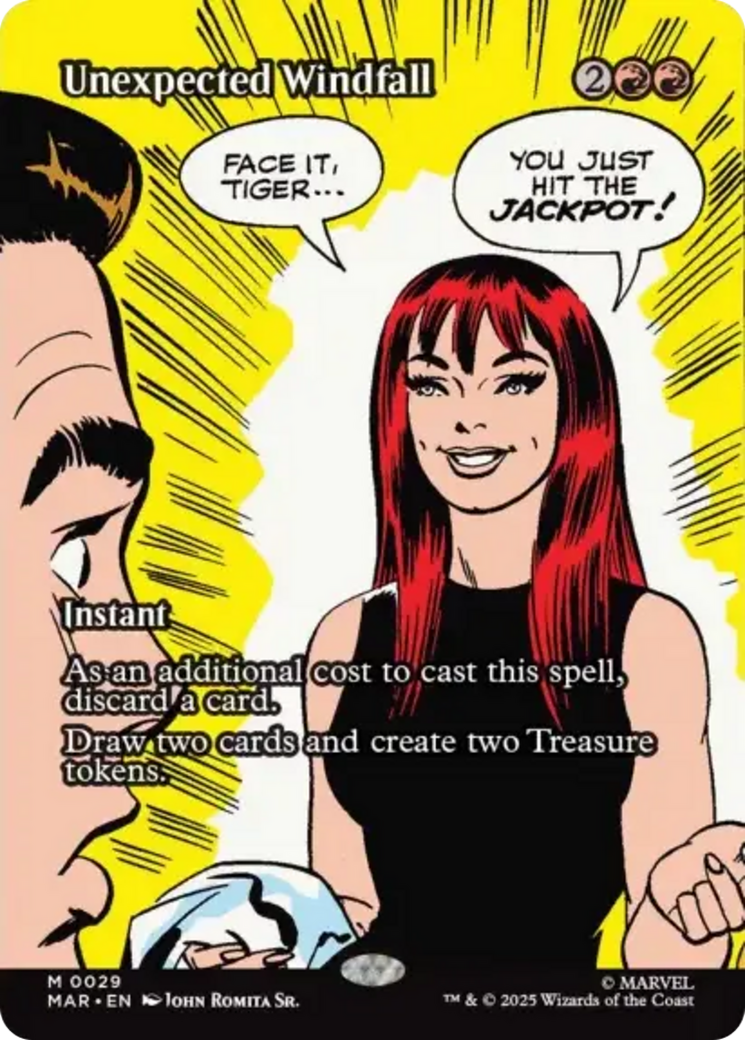 Unexpected Windfall - Mythic Instant card from Marvel Universe