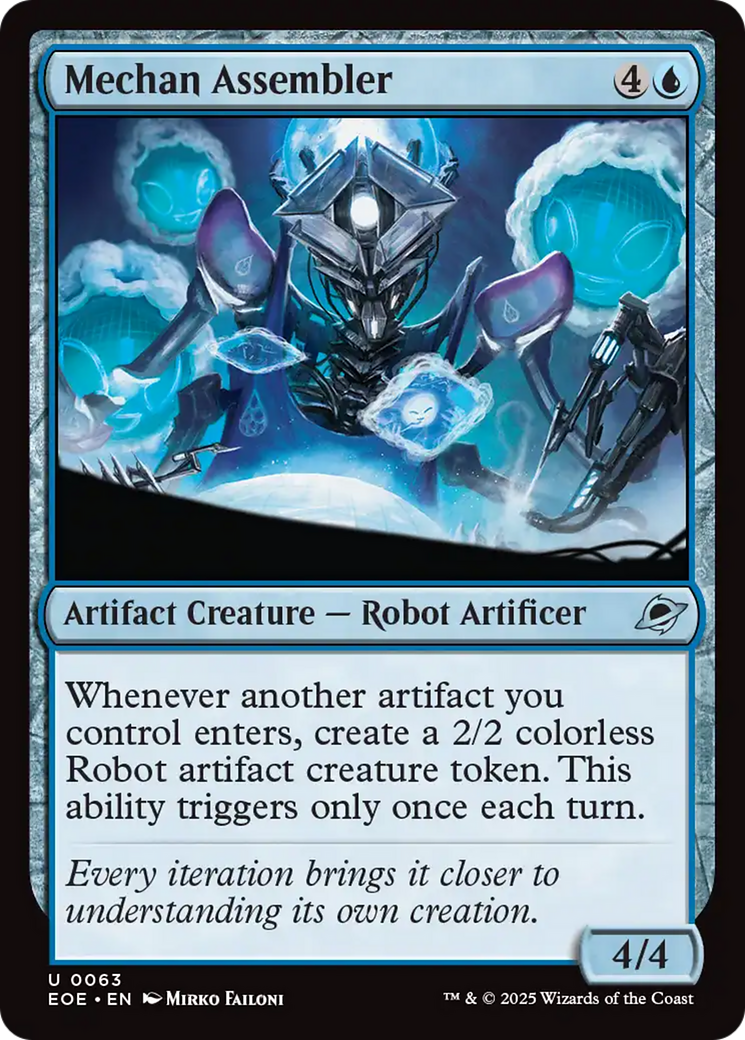 Mechan Assembler - Uncommon Artifact Creature — Robot Artificer card from Edge of Eternities