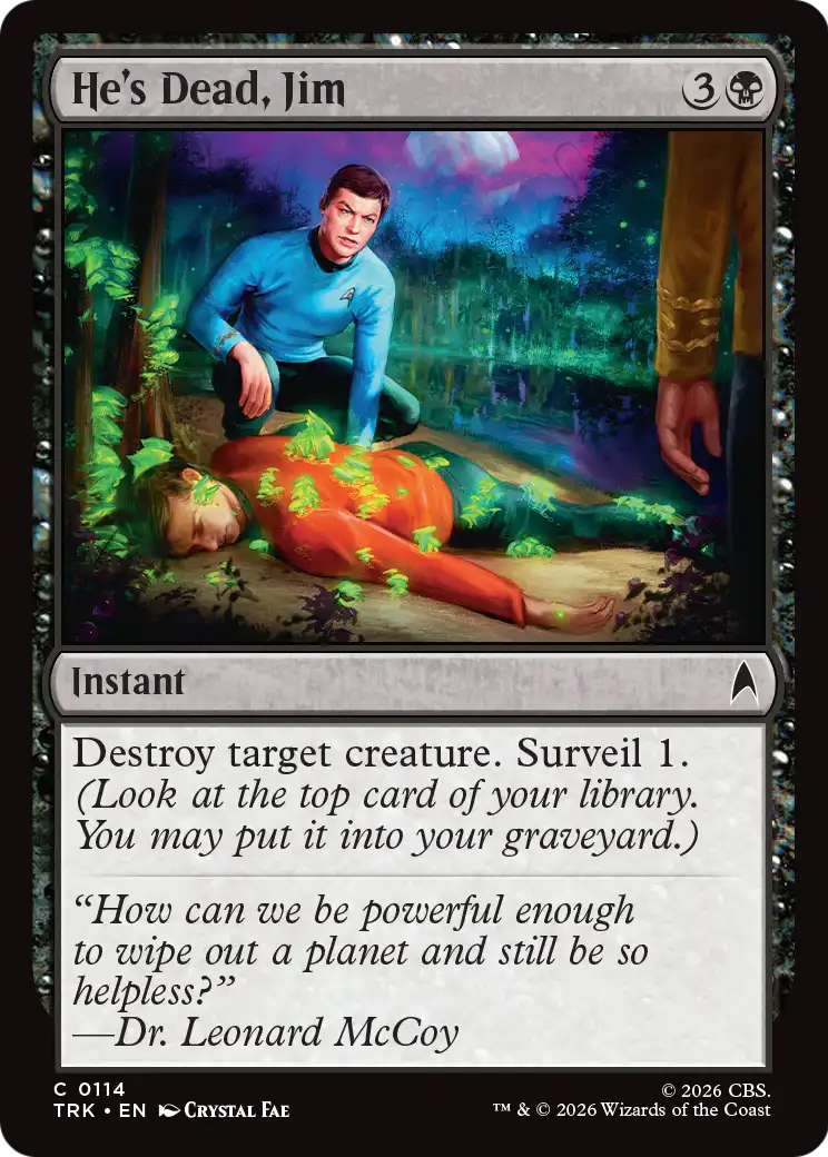 He's Dead, Jim - Common Instant card from Star Trek