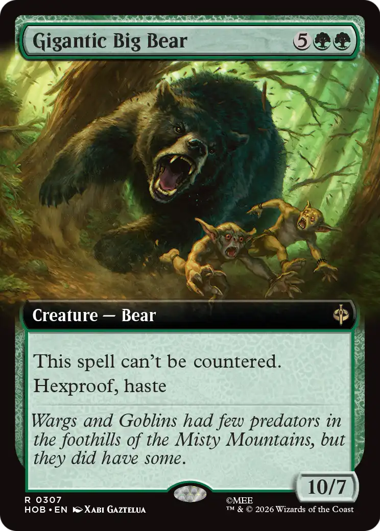 Gigantic Big Bear - Rare Creature — Bear card from The Hobbit