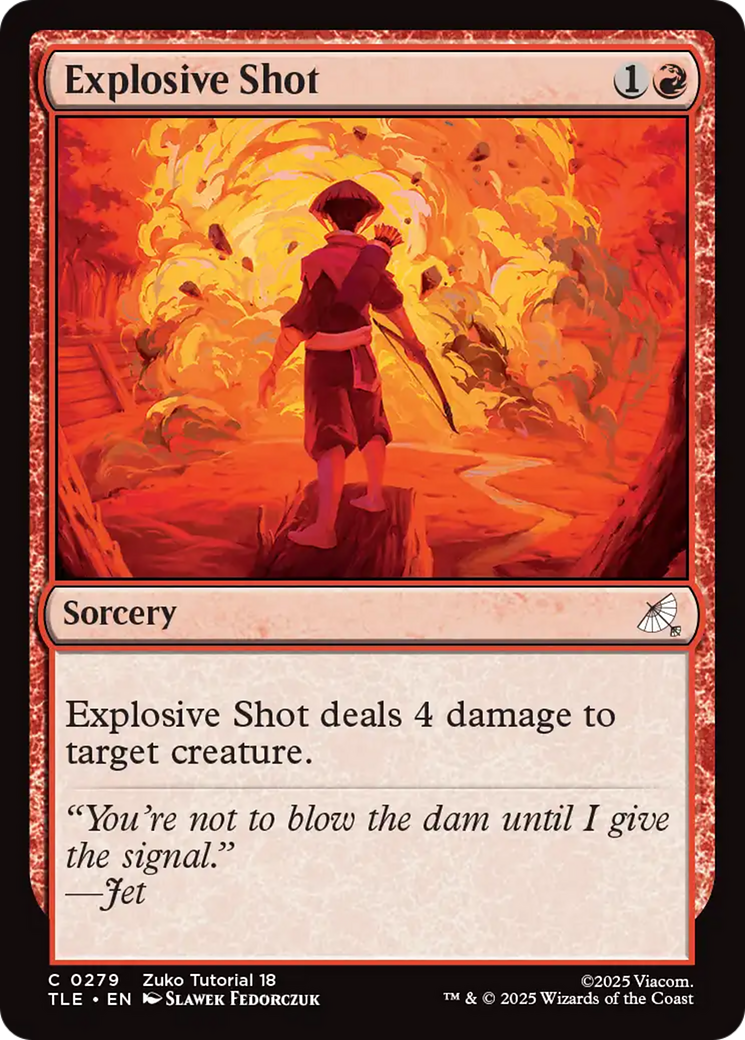 Explosive Shot - Common Sorcery card from Avatar: The Last Airbender Eternal