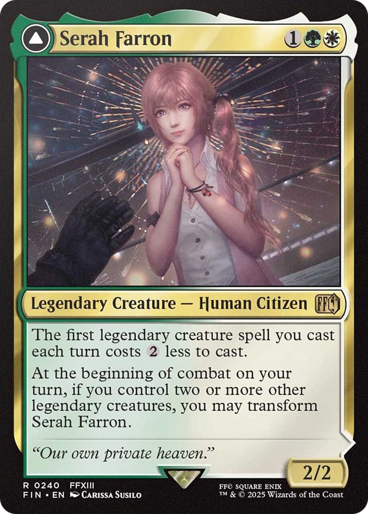 Serah Farron // Crystallized Serah - Rare Legendary Creature — Human Citizen card from Final Fantasy
