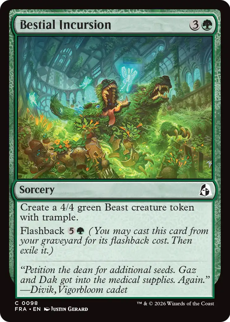 Bestial Incursion - Common Sorcery card from Reality Fracture