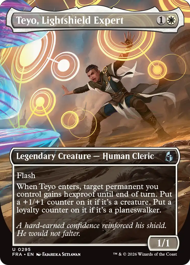 Teyo, Lightshield Expert - Uncommon Legendary Creature — Human Cleric card from Reality Fracture