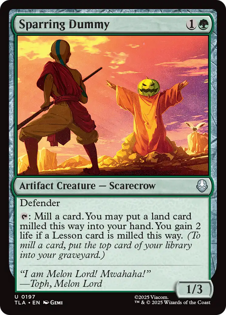 Sparring Dummy - Uncommon Artifact Creature — Scarecrow card from Avatar: The Last Airbender