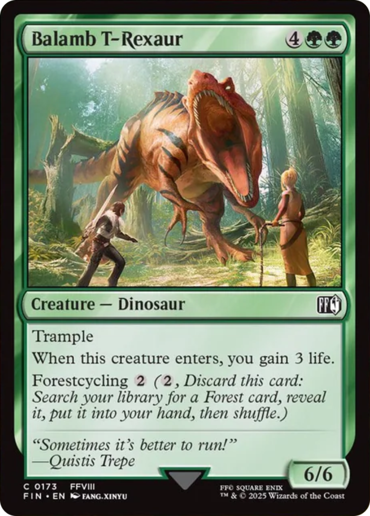 Balamb T-Rexaur - Common Creature — Dinosaur card from Final Fantasy