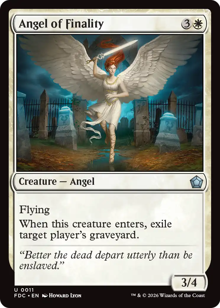 Angel of Finality - Uncommon Creature — Angel card from Foundations Commander