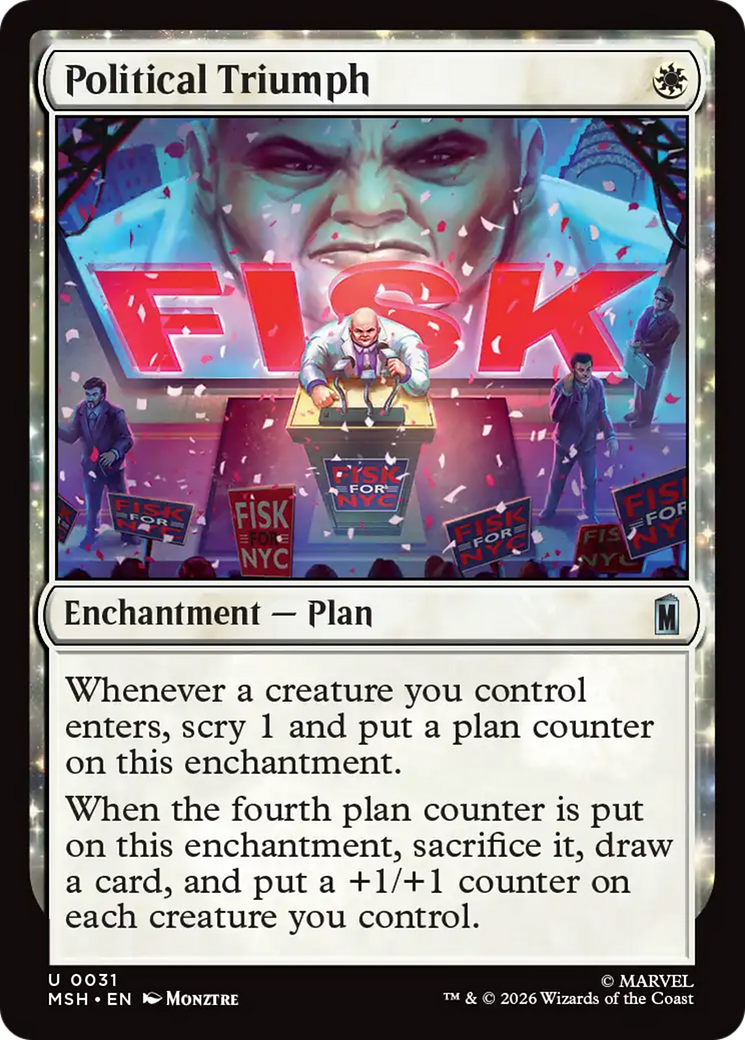 Political Triumph - Uncommon Enchantment — Plan card from Marvel Super Heroes