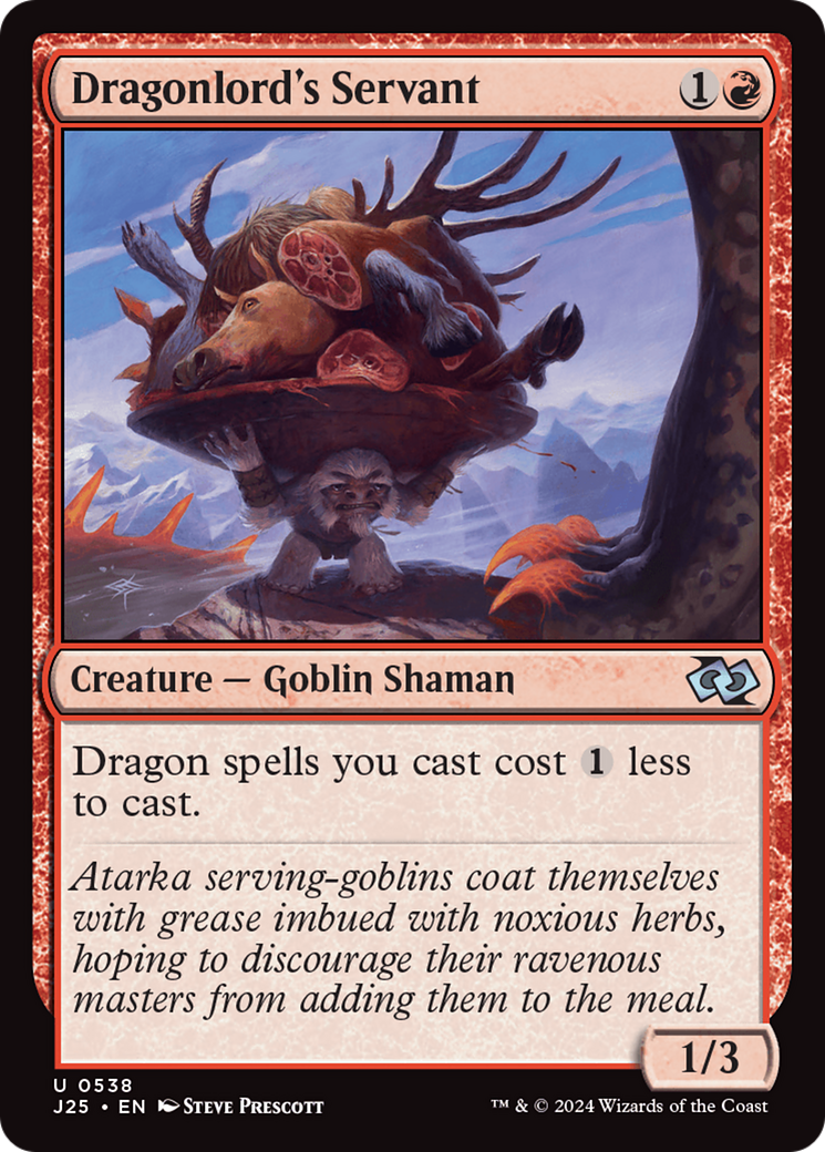 Dragonlord's Servant - Uncommon Creature — Goblin Shaman card from Foundations Jumpstart