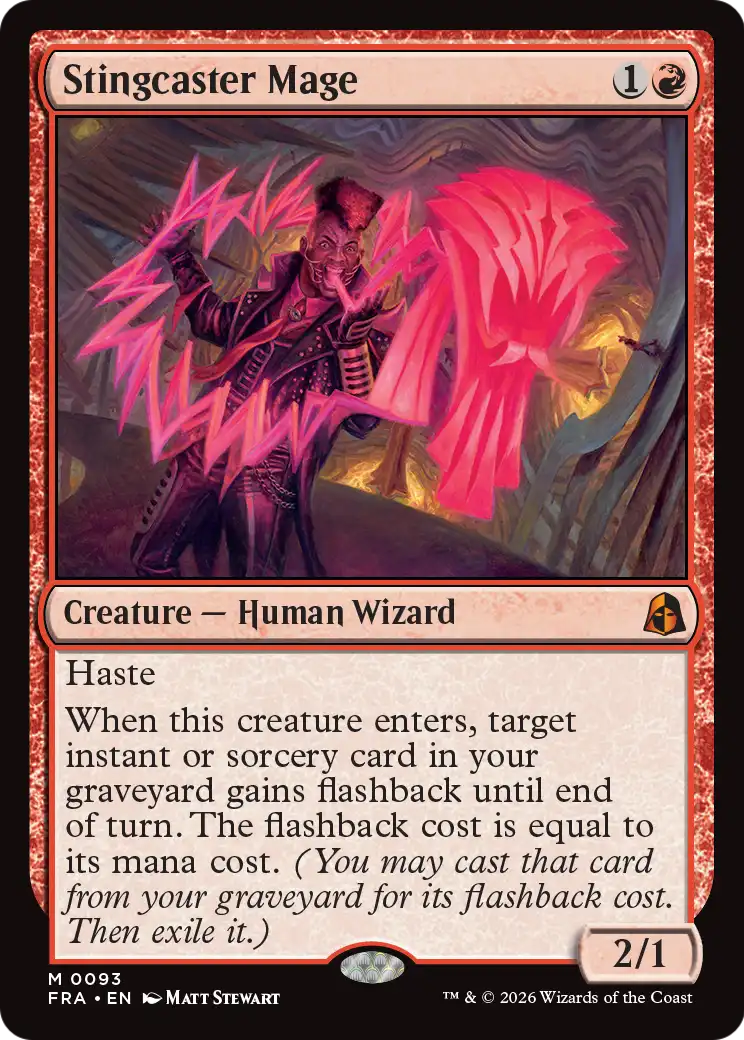 Stingcaster Mage - Mythic Creature — Human Wizard card from Reality Fracture