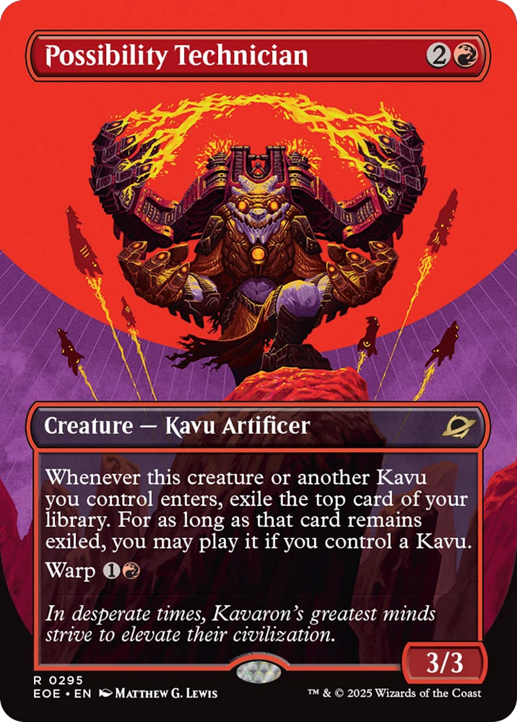 Possibility Technician - Rare Creature — Kavu Artificer card from Edge of Eternities