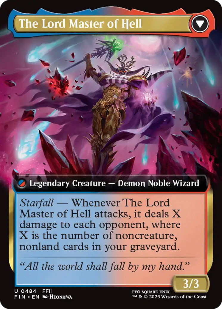 Back face of The Emperor of Palamecia // The Lord Master of Hell - Legendary Creature — Demon Noble Wizard card