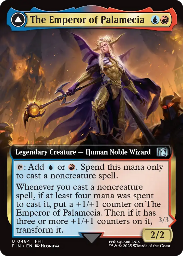 The Emperor of Palamecia // The Lord Master of Hell - Uncommon Legendary Creature — Demon Noble Wizard card from Final Fantasy