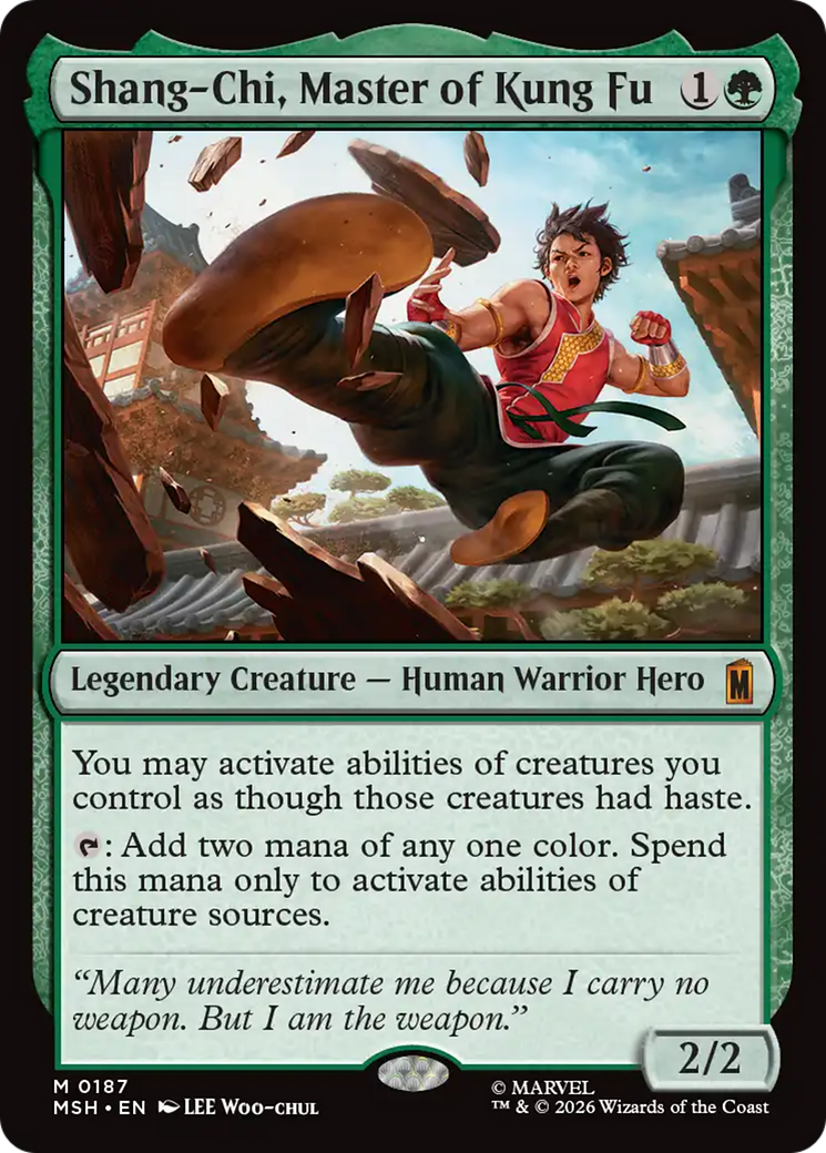 Shang-Chi, Master of Kung Fu - Mythic Legendary Creature — Human Warrior Hero card from Marvel Super Heroes