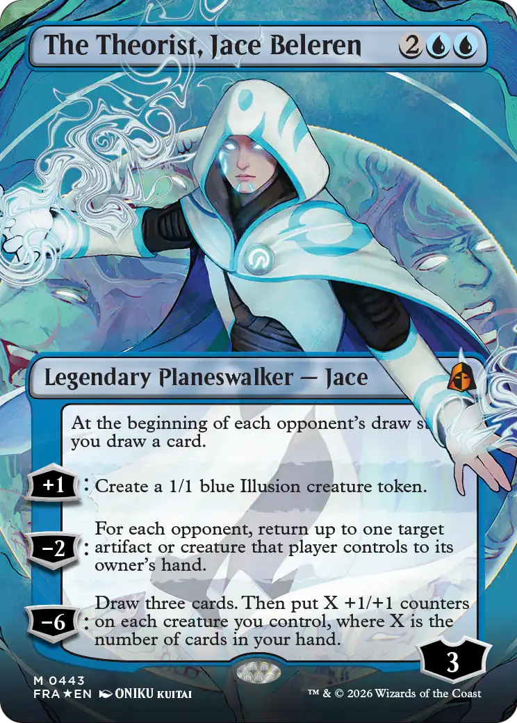 The Theorist, Jace Beleren - Mythic Legendary Planeswalker — Jace card from Reality Fracture