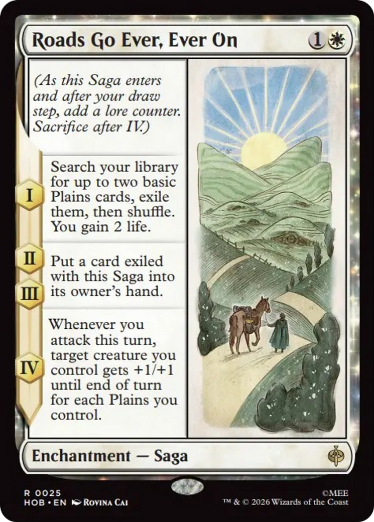 Roads Go Ever, Ever On - Rare Enchantment — Saga card from The Hobbit