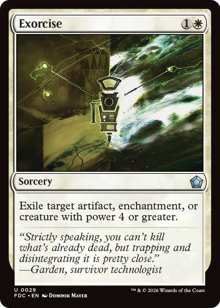 Exorcise - Uncommon Sorcery card from Foundations Commander