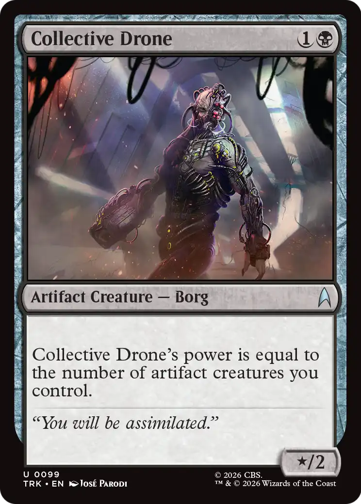 Collective Drone - Uncommon Artifact Creature — Borg card from Star Trek