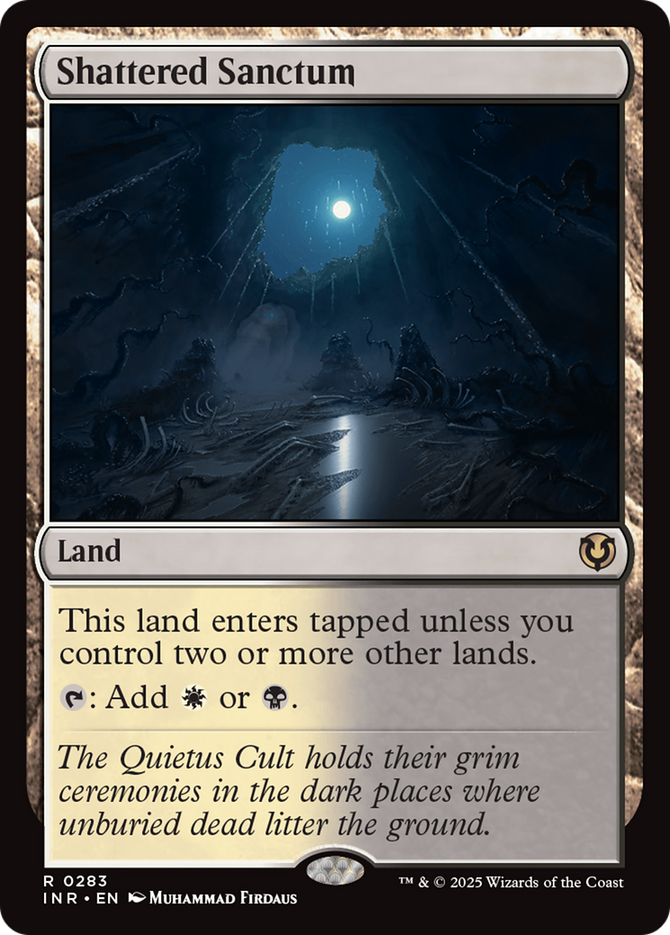 Shattered Sanctum - Rare Land card from Innistrad Remastered