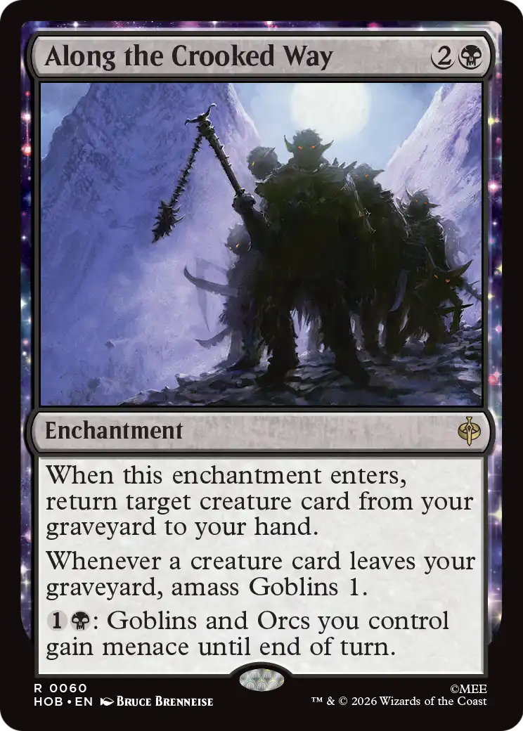 Along the Crooked Way - Rare Enchantment card from The Hobbit
