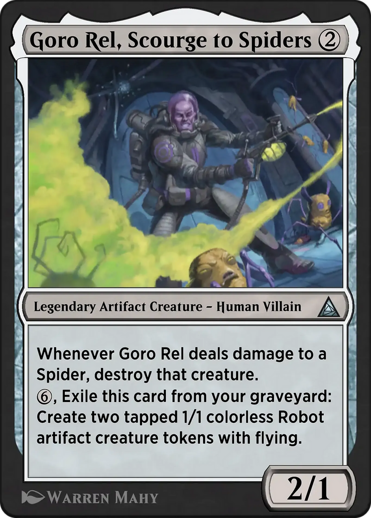 Spider-Slayer, Hatred Honed - Uncommon Legendary Artifact Creature — Human Villain card from Through the Omenpaths