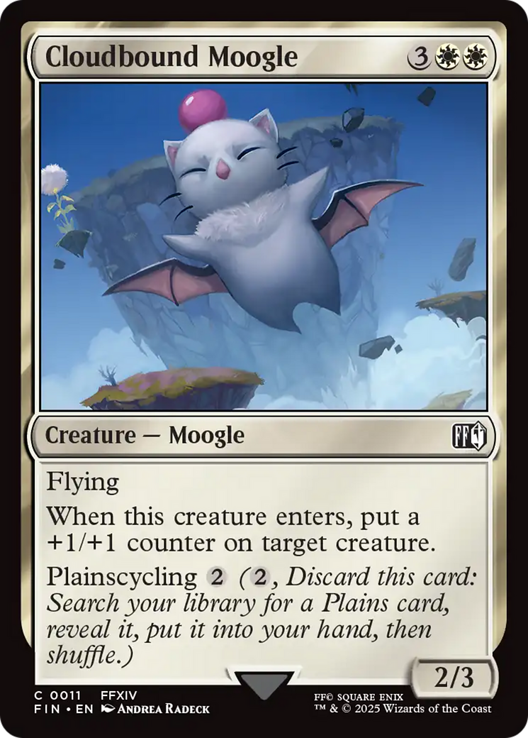 Cloudbound Moogle - Common Creature — Moogle card from Final Fantasy