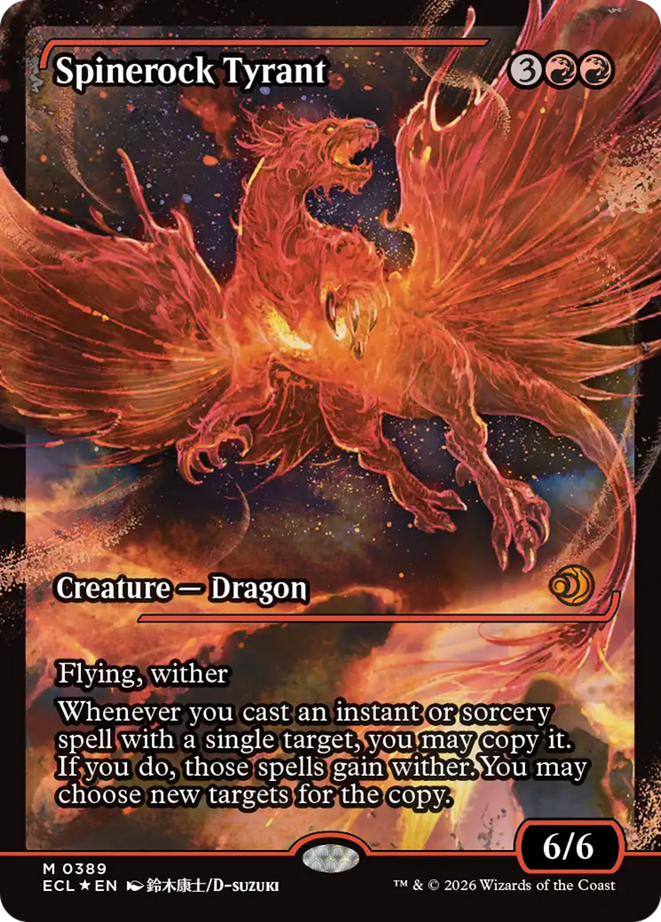 Spinerock Tyrant - Mythic Creature — Dragon card from Lorwyn Eclipsed