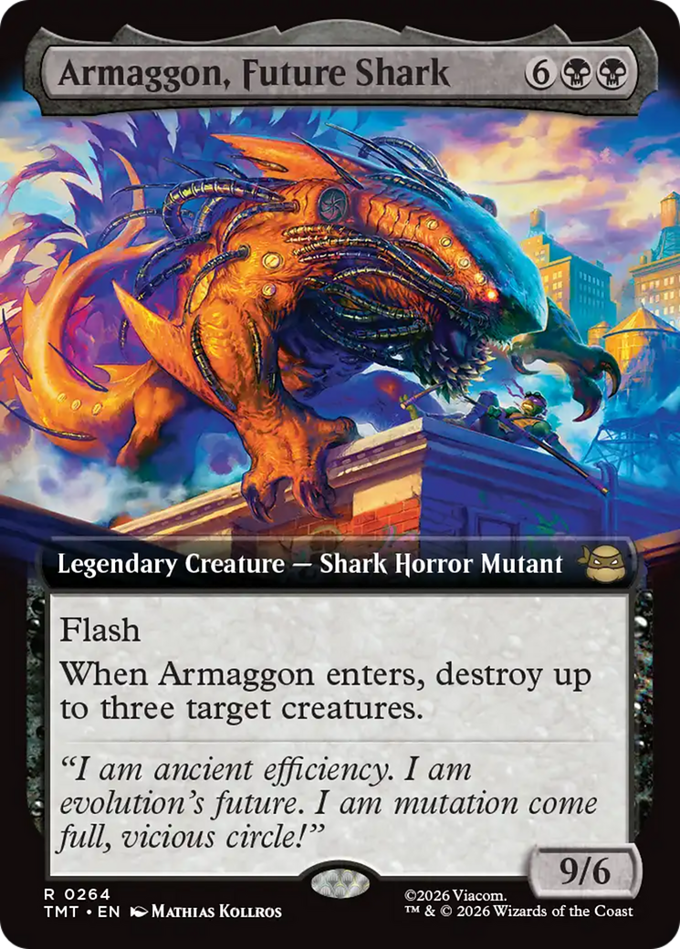 Armaggon, Future Shark - Rare Legendary Creature — Shark Horror Mutant card from Teenage Mutant Ninja Turtles