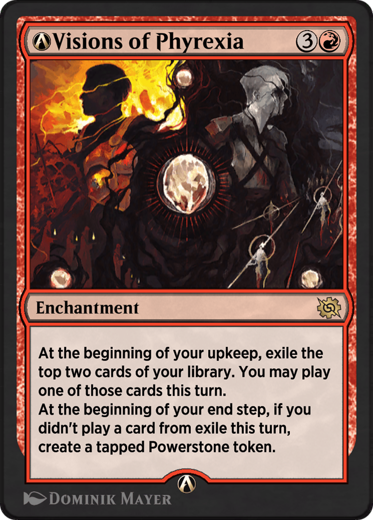 A-Visions of Phyrexia - Rare Enchantment card from The Brothers' War