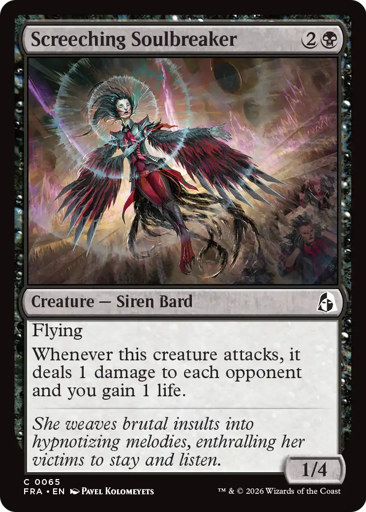 Screeching Soulbreaker - Common Creature — Siren Bard card from Reality Fracture
