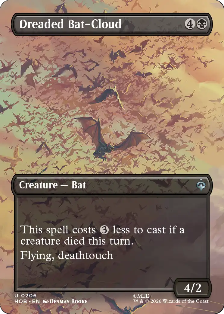 Dreaded Bat-Cloud - Uncommon Creature — Bat card from The Hobbit