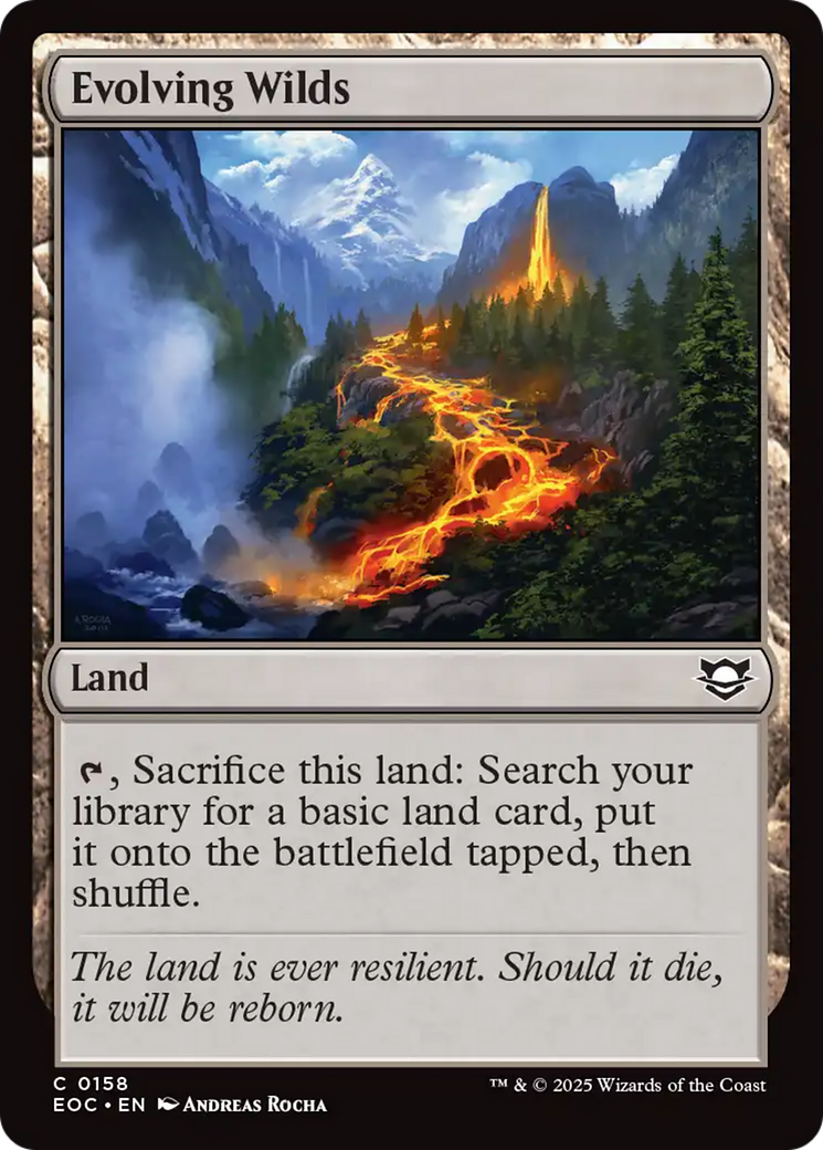 Evolving Wilds - Common Land card from Edge of Eternities Commander
