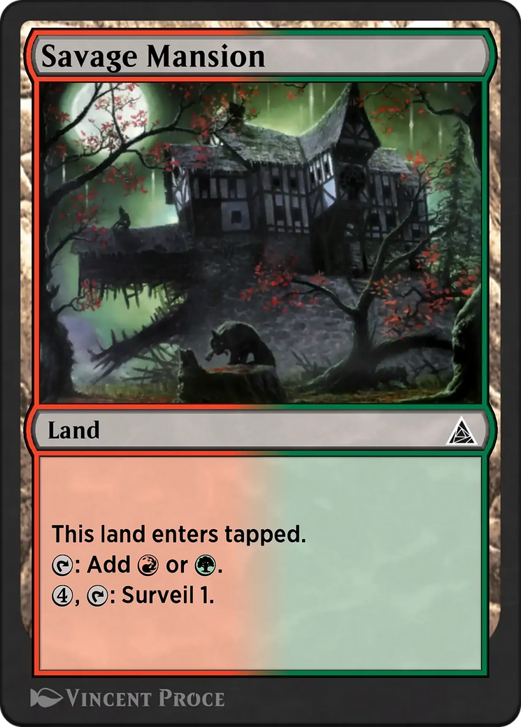 Savage Mansion - Common Land card from Through the Omenpaths