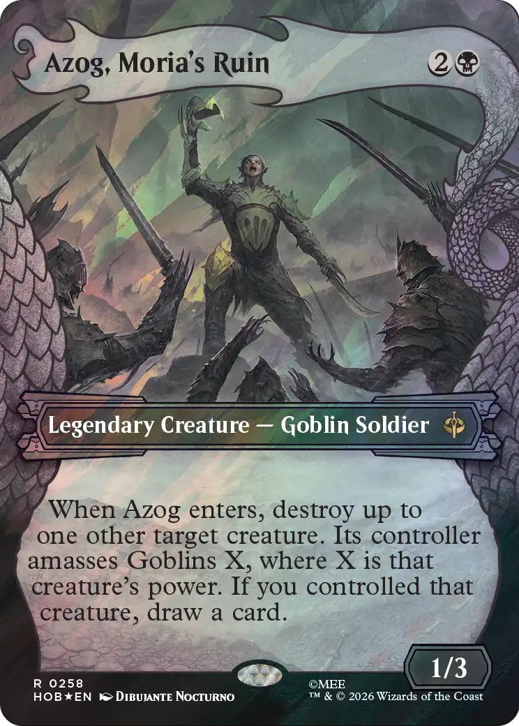 Azog, Moria's Ruin - Rare Legendary Creature — Goblin Soldier card from The Hobbit