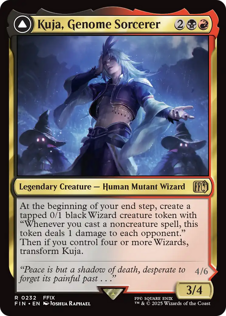 Kuja, Genome Sorcerer // Trance Kuja, Fate Defied - Rare Legendary Creature — Human Mutant Wizard card from Final Fantasy