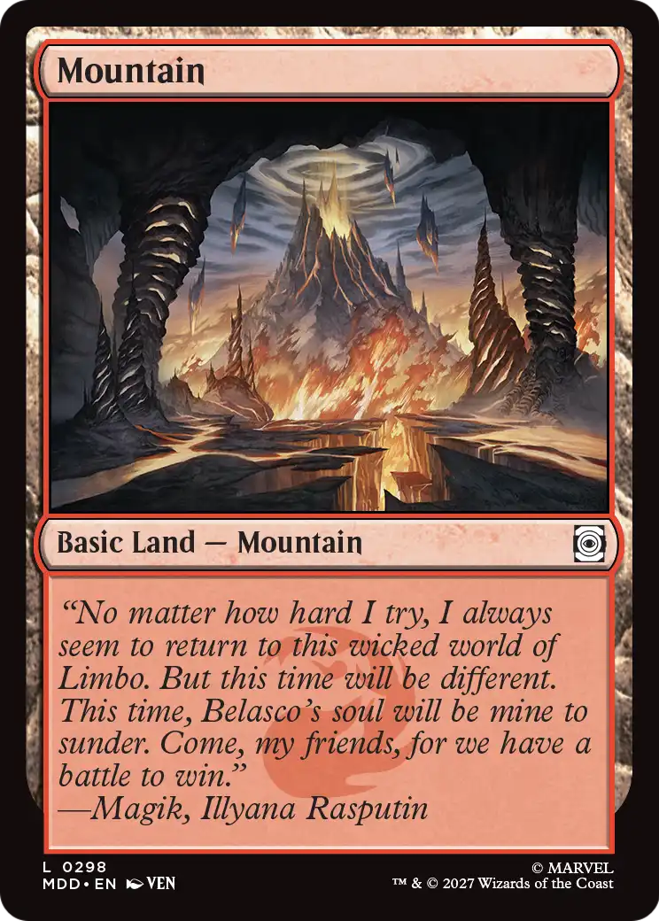 Mountain - Common Basic Land — Mountain card from Marvel: Darkhold Destiny