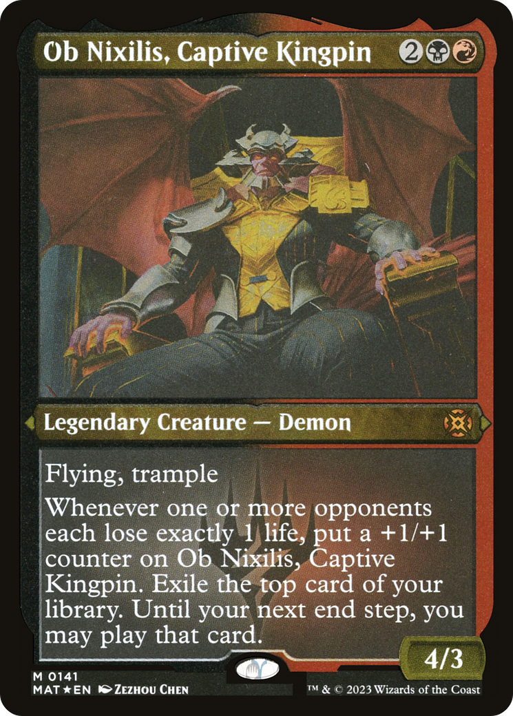 Ob Nixilis, Captive Kingpin - Mythic Legendary Creature — Demon card from March of the Machine: The Aftermath