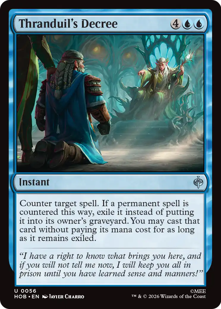 Thranduil's Decree - Uncommon Instant card from The Hobbit
