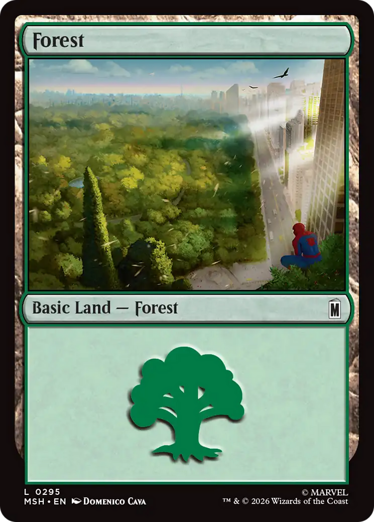 Forest - Common Basic Land — Forest card from Marvel Super Heroes